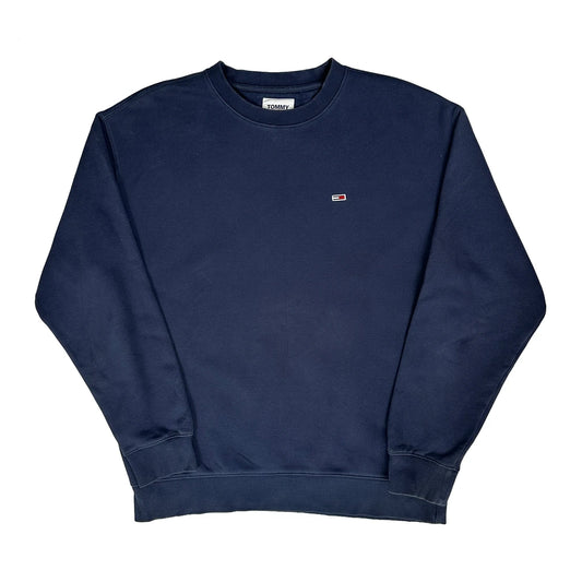 Vintage Tommy Jeans Sweatshirt - Medium Navy Cotton