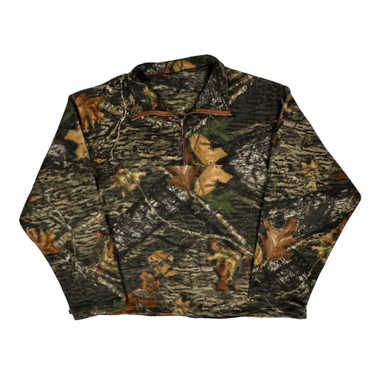 Vintage Unbranded Camo 1/4 Zip - XL Camo Polyester