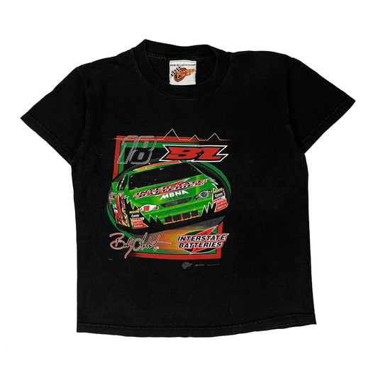 Age 10-12 Winners Circle Nascar T-Shirt - Medium Black Cotton