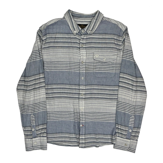 Vintage True Religion Striped Shirt - Medium Blue Cotton