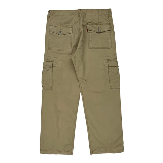 Levis Cargo Trousers - 38W 32L Khaki Cotton