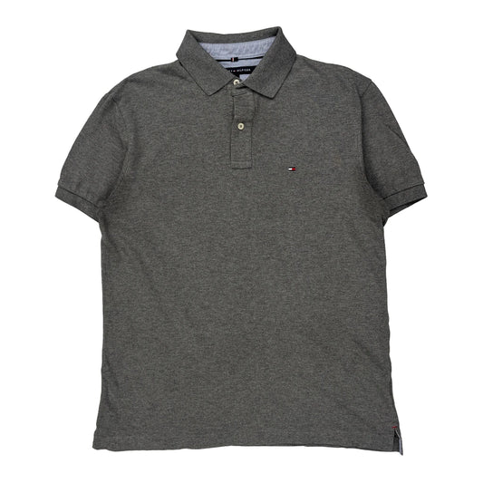 Tommy Hilfiger Polo Shirt - Large Grey Cotton