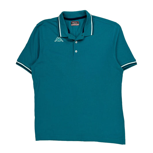 Kappa Polo Shirt - Large Green Cotton