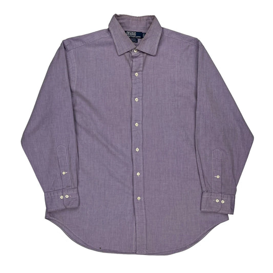 Philip Polo By Ralph Lauren Shirt - Large Purple Cotton