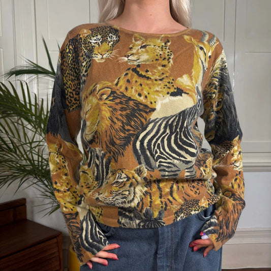 Vintage brown Carla Carini Jumper - womens medium