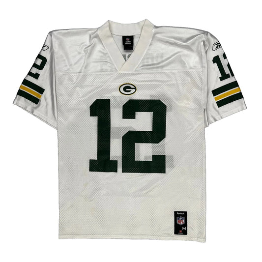 Green Bay Packers Reebok Football Jersey - Medium White Polyester