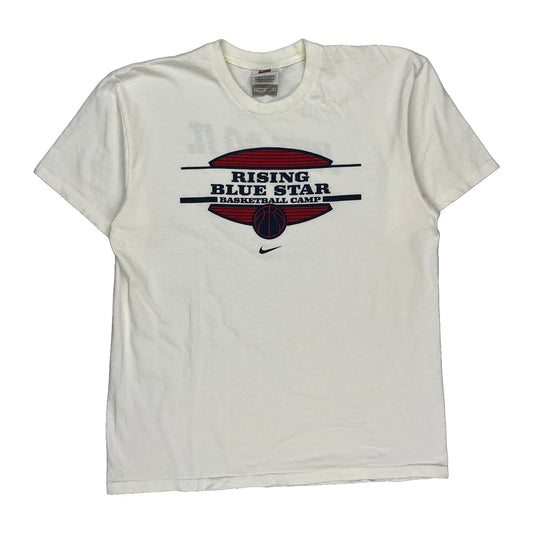 Basketball Camp Nike Graphic T-Shirt - Large White Cotton