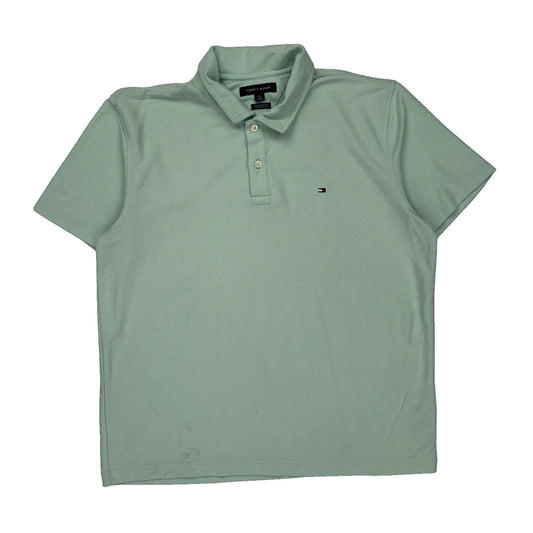 Tommy Hilfiger Polo Shirt - Large Green Cotton