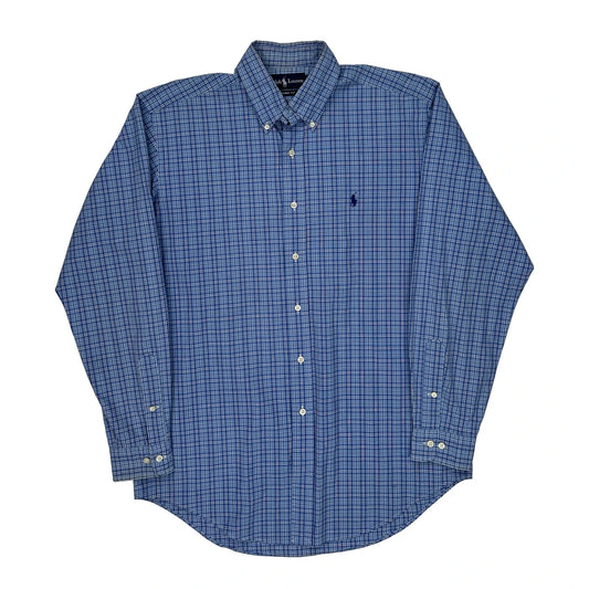 Ralph Lauren Checked Shirt - Medium Blue Cotton