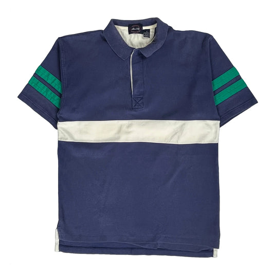 Allen Solly Striped Rugby Shirt - XL Blue Cotton
