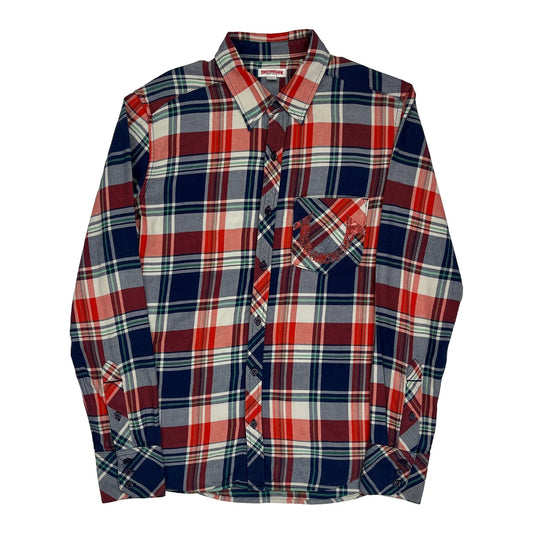 Vintage True Religion Checked Flannel Shirt - Small Multicoloured Cotton