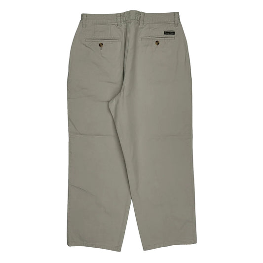 Vintage Tommy Hilfiger Pleated Chinos - 32W 30L Beige Cotton