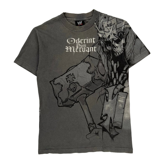 Triple H Wwe Graphic T-Shirt - Small Grey Cotton