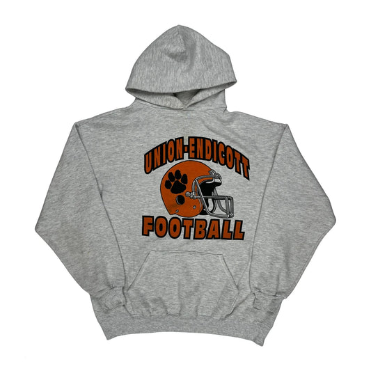 Union-Endicott Football Jerzees Football Hoodie - 2XL Grey Cotton