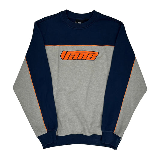 Vans Spellout Sweatshirt - Small Grey Cotton
