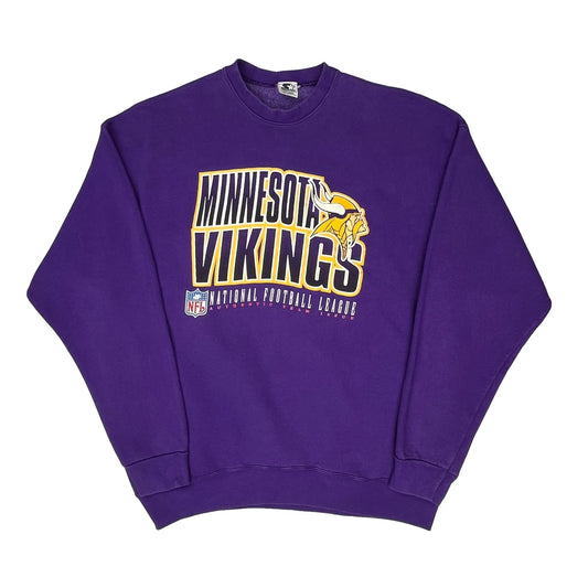 Made In USA Starter Minnesota Vikings Sweatshirt - 2XL Purple Cotton