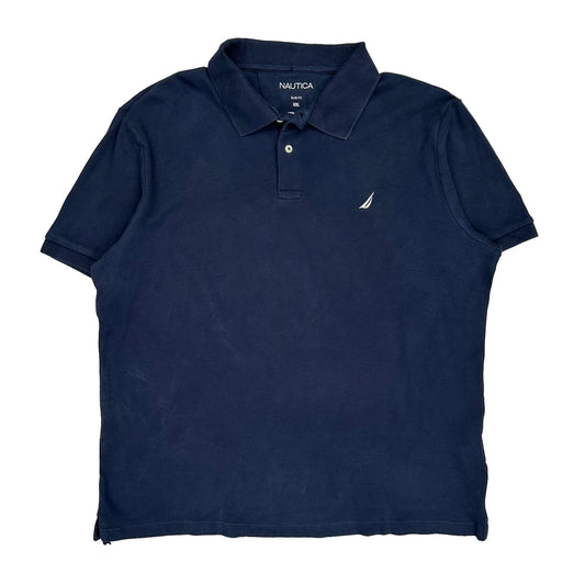 Nautica Slim Fit Polo Shirt - 2XL Navy Cotton