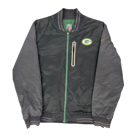 Green Bay Packers Nike Nfl Bomber Jacket - XL Black Polyester