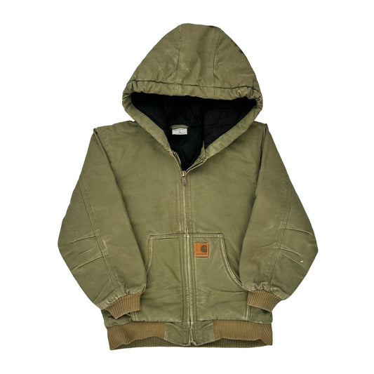 Age 7-8 Carhartt Jacket - Small Green Cotton