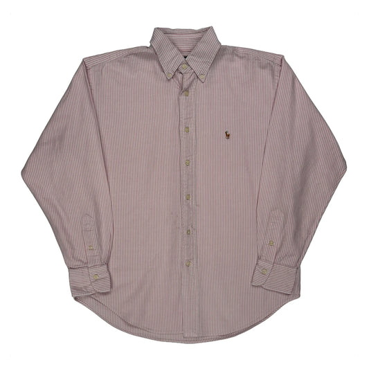 Ralph Lauren Striped Shirt - Small Pink Cotton