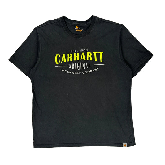 Original Fit Carhartt Spellout T-Shirt - Large Black Cotton