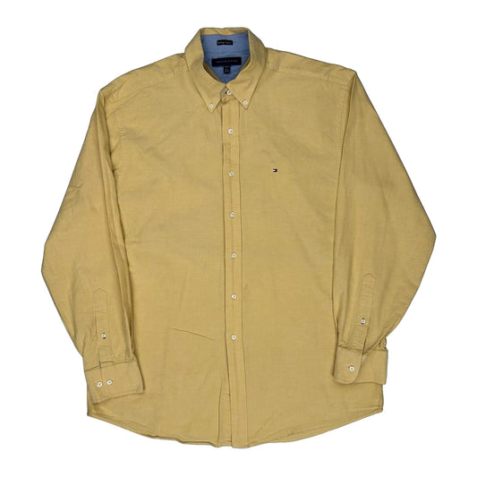 Vintage Tommy Hilfiger Shirt - Large Yellow Cotton