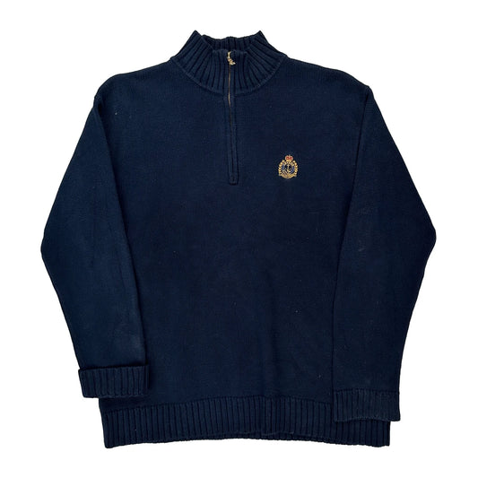 Ralph Lauren 1/4 Zip - Medium Navy Cotton