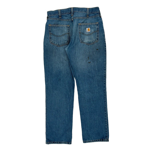 Relaxed Fit Carhartt Jeans - 34W 32L Blue Cotton Blend