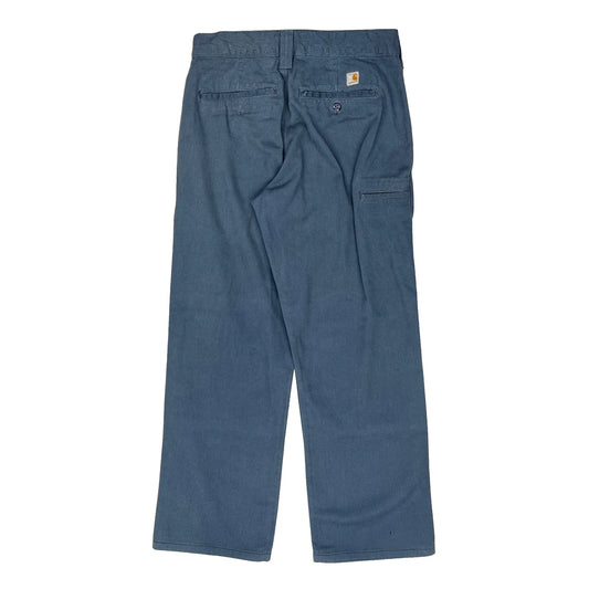Loose Fit Carhartt Double Knee Carpenter Chinos - 28W 27L Blue Cotton