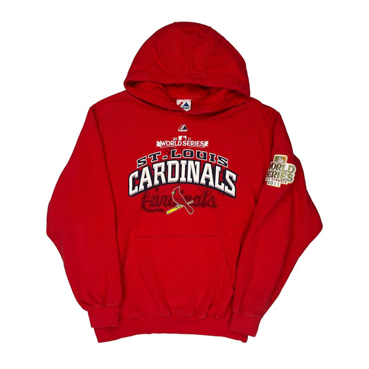 St. Louis Cardinals World Series 2011 Majestic Hoodie - XL Red Cotton Blend