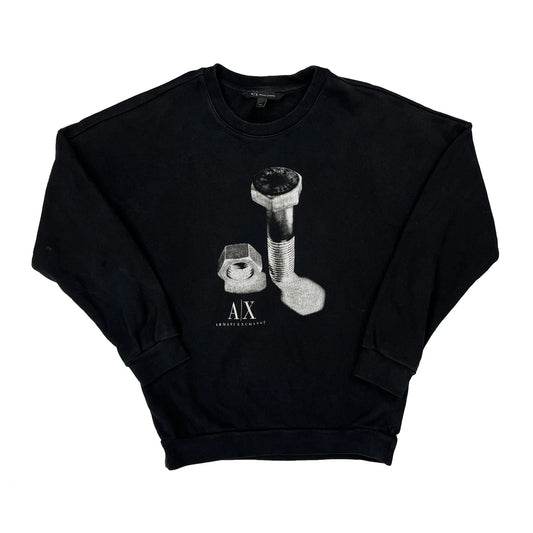 Armani Exchange Graphic Sweatshirt - XS Black Cotton