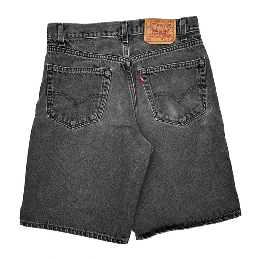 Levis Denim Shorts - 30W 10L Grey Cotton