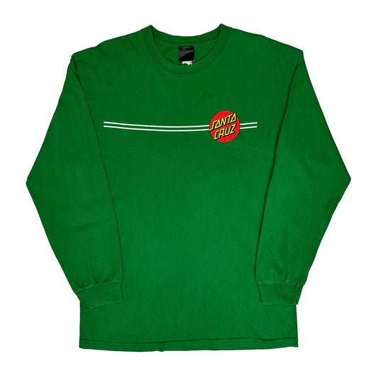 Santa Cruz Graphic Long Sleeve T-Shirt - Medium Green Cotton