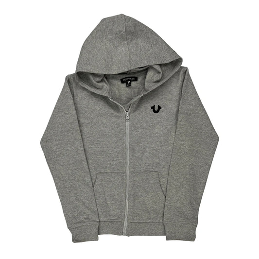 Age 7 True Religion Graphic Hoodie - Small Grey Cotton Blend