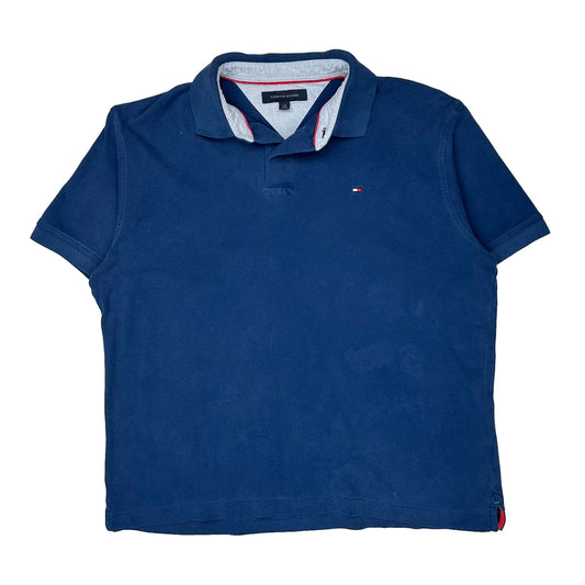 Tommy Hilfiger Polo Shirt - Large Navy Cotton