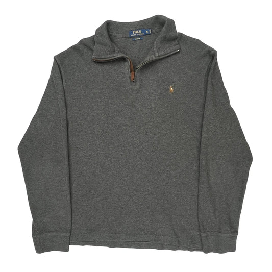 Polo By Ralph Lauren 1/4 Zip - XL Grey Cotton