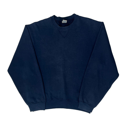 Russell Athletic Sweatshirt - Medium Navy Cotton Blend