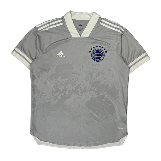 Vintage Fc Bayern Munich Adidas 2020-21 Training Football Shirt - Large Grey Polyester