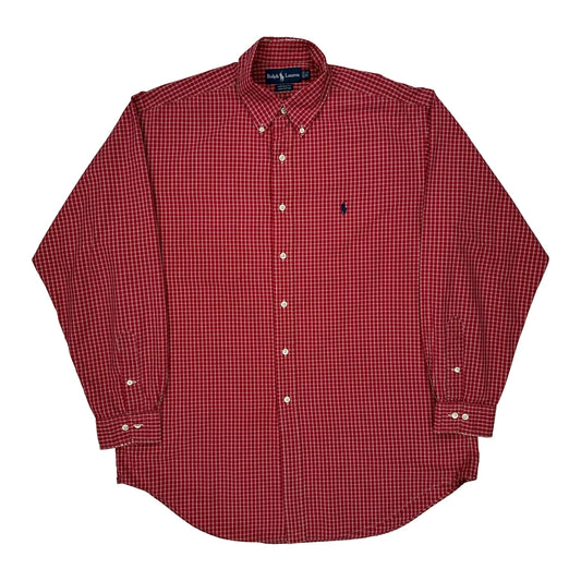 Yarmouth Ralph Lauren Checked Shirt - Large Red Cotton