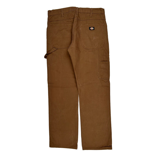 Dickies Carpenter Trousers - 34W 32L Brown Cotton