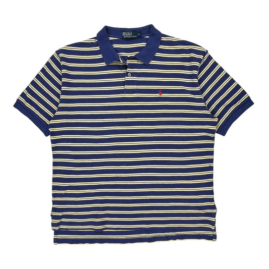 Polo By Ralph Lauren Striped Polo Shirt - XL Blue Cotton
