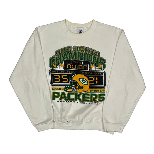 Green Bay Packers Delta Sweatshirt - Large Gold Cotton Blend