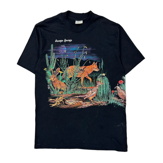 Borrego Springs Hazelwoods Single Stitch T-Shirt - Large Black Cotton