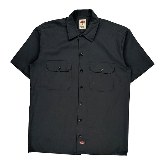 Dickies Short Sleeve Shirt - Medium Black Polyester Blend