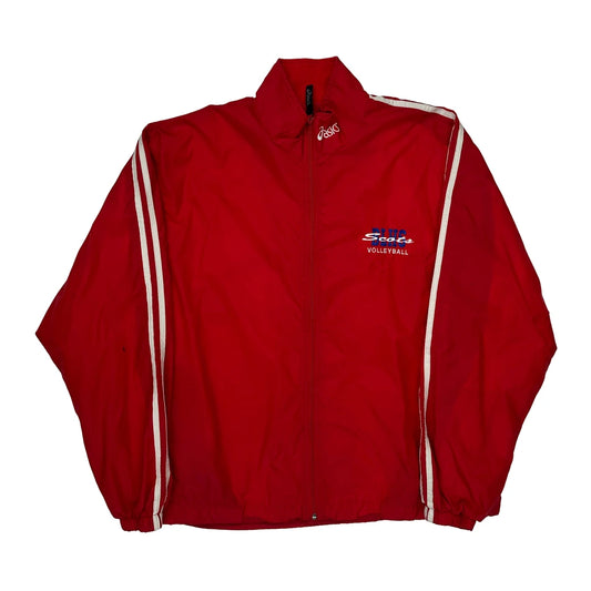 Volleyball Asics Track Jacket - Medium Red Polyester