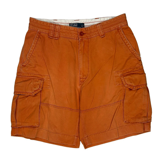 Polo By Ralph Lauren Cargo Shorts - 34W 9L Orange Cotton