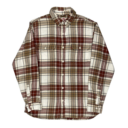 Levis Checked Flannel Shirt - Medium Multicoloured Cotton