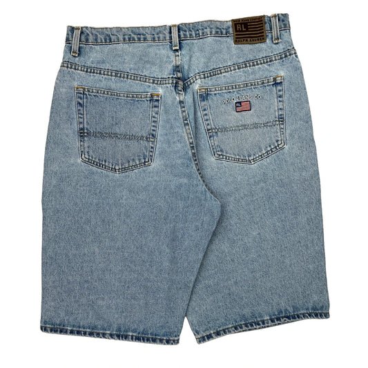 Polo By Ralph Lauren Denim Shorts - 36W 12L Light Wash Cotton