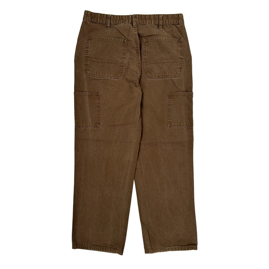 Vintage Unbranded Cargo Trousers - 32W 30L Brown Cotton