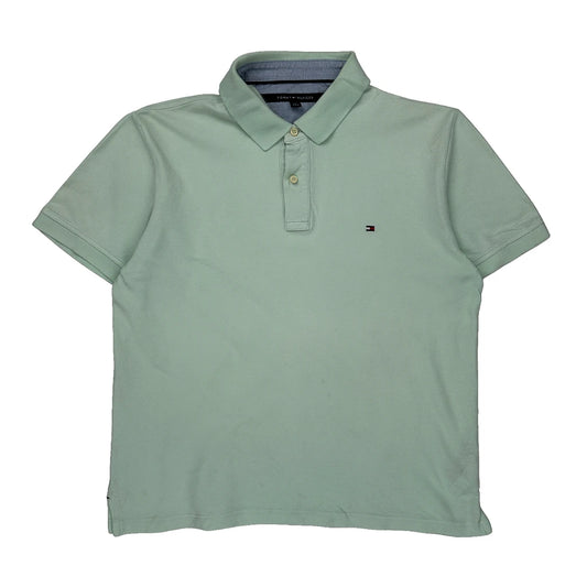 Tommy Hilfiger Polo Shirt - Large Green Cotton